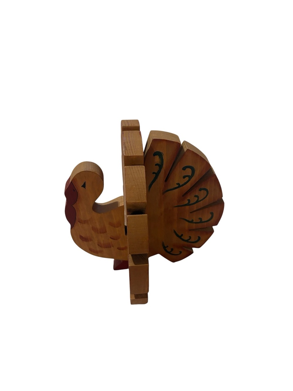 Vintage Wooden Turkey Table Decor